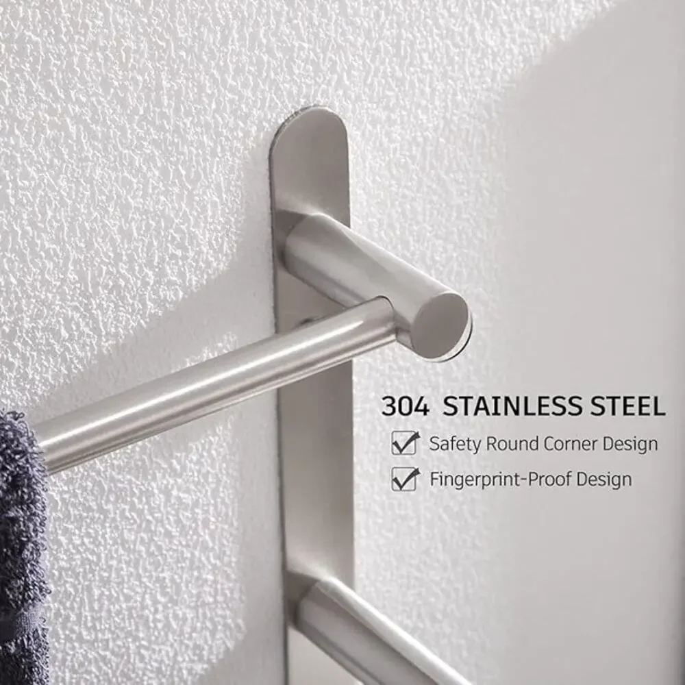 3-Tiers Ladder Bath Towel Rack Wall Mount Stainless Steel  Brushed Nickel 24